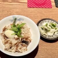 焼鳥  吉祥 - 名古屋コーチン鶏そぼろ炊込みご飯(1980円)