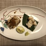 ななせ - カマスのカラスミ焼き　穴子の白焼き