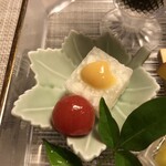 ななせ - ミニトマトの酢漬け　長芋の寒天寄せ