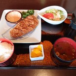 温泉食堂 和呂和呂 - 厚切りロース豚カツセット(ソース)(1,190円)