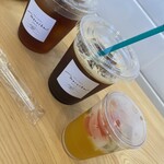 maruike やさしいおやつ - アイスティー、アイスコーヒー、フルーツのせゼリー