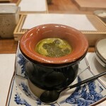 天婦羅 みやしろ - アワビの肝ソース