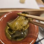 天婦羅 みやしろ - アワビのしゃぶしゃぶ