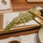 天婦羅 みやしろ - 万願寺唐辛子の天婦羅