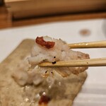 天婦羅 みやしろ - 鱧の炭火焼き