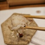 天婦羅 みやしろ - 鱧の炭火焼き