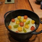 天婦羅 みやしろ - トマトご飯