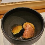 天婦羅 みやしろ - 揚げ茄子と合鴨のじぶ煮