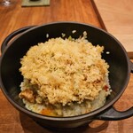 天婦羅 みやしろ - 芝海老・ホタテ・アスパラのかき揚げ