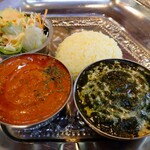 JAGA 武蔵小杉店 - 日替わり2種カレーセット(チキンマサラ＆サグマトン)