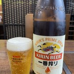 めしや 大福 - とりあえずの瓶ビール〜♪※税込690円