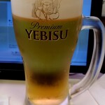 回転寿司 みさき - 生ビール　１杯め