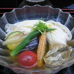 葉山 日影茶屋 - 日影茶屋　大矢知の手延べ冷麦夏野菜揚げ浸し