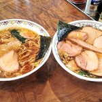 えびまさ - ←中華そば　　　　チャーシューワンタン麺→