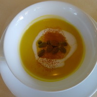 レストランゼルコバ - カボチャの冷製スープ