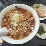 会津喜多方ラーメン　坂内 - 冷やしラーメン¥920＆青唐¥100