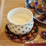 お料理 ちゃとら - こんなの始めて !!  新生姜の茶碗蒸し