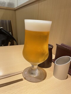 Tsukiji Sushi Sei - とりあえずビール　726円