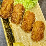 Yakitori Ekushiya - 厚切りハムカツに期待したんだけど小さいのを四つ切りにして提供するのはがっかり