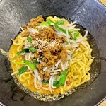 かつぎや - 締めの汁なし担々麺は5辛でお願いしました