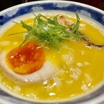 酒亭 田中 - 締めは鶏白湯ラーメン　スープ完飲です
