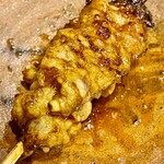 酒亭 田中 - 熊野地鶏のせせり　ちょっと頭が焦げちゃったかな