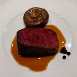 馳走西健一 - 山口県岩国の高森和牛　藤枝の椎茸、玉取茸添え