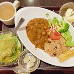 生きた野菜ジュースの店 新橋店 - カレーセット＋食べる野菜ジュースMサイズ ¥1,150