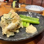 樽見 - アスパラとポテサラ