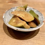 手打ちそば やっ古 - 胡瓜の酢醤油