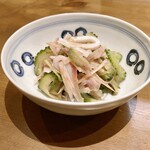 手打ちそば やっ古 - ゴーヤ・茗荷・イカの梅和え