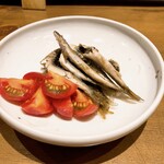 手打ちそば やっ古 - 稚鮎のオイル煮