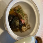 鳴子温泉 湯元 吉祥 - 茄子と太刀魚の煮浸し。