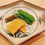 すし処 睦月 - 明太子平貝、花わさび、枝豆