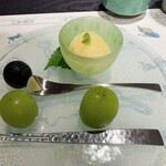 マラルンガ 和琉創作 - デザート:マスカット、巨峰、シークワーサーシャーベット