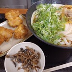 いぶきうどん - ぶっかけうどん冷 とり天@670円