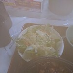 Chuukaryouri Shikikou - 麻婆豆腐の湯気で曇りながら撮影したサラダ