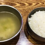 韓国家庭料理ジャンモ - おかわりOKご飯＆スープ