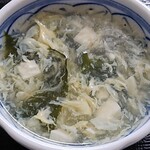 Bakuryuu - 莫龍中華食堂 ＠茅場町 冷やし中華に付く溶き玉子スープ