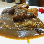 いっぴん定食 藤 - ダブルチキンカツカレー(￥600)。安くて昔ながらの味わいを堪能！