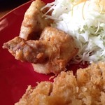 とんかつ匠家 - トッピングのから揚げ