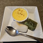 旬彩和遊 楠 - クリームブリュレ、梨、抹茶わらび餅