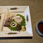 旬彩和遊 楠 - カツオの塩たたきと平目のお造り