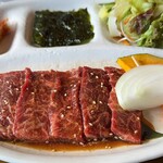 明月館 - ハラミランチ 841円。