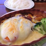 プランタンカフェレストラン - グラタンカレーハンバーグ(1100円)