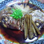 きたみ - 天然真鯛のかぶと煮