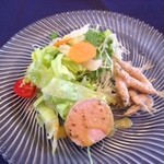 Kafe Ruju - ランチ★サラダ＆ワカサギのフリット＆鴨肉のパテ