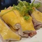 再来宴 - ・・上海風蒸し鶏、良い感じの黄色がそそる