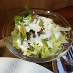 キッチン ブルー グローブ - サラダのアップ