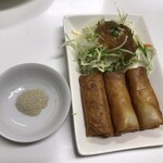 中国北方料理 知味観 - ビールセットの揚げ春巻